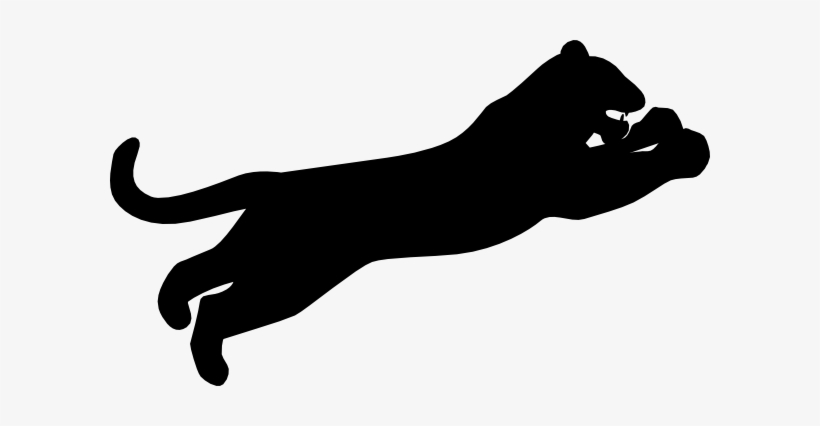 Jpg Black And White Stock Silhouette Clip Art At Clker - Panther Clipart, transparent png download