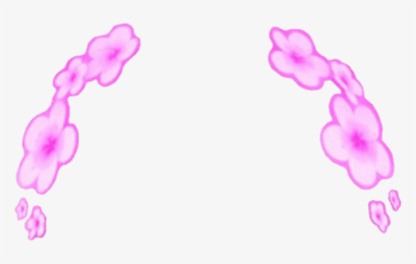 Snapchat Filters Clipart Purple Flower - Pink Flower Snapchat Filter, transparent png download
