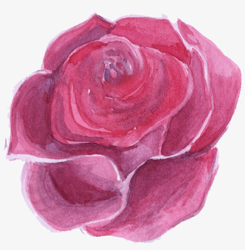 Pink Watercolor Flower Png - Transparent Png Watercolor Flowers, transparent png download