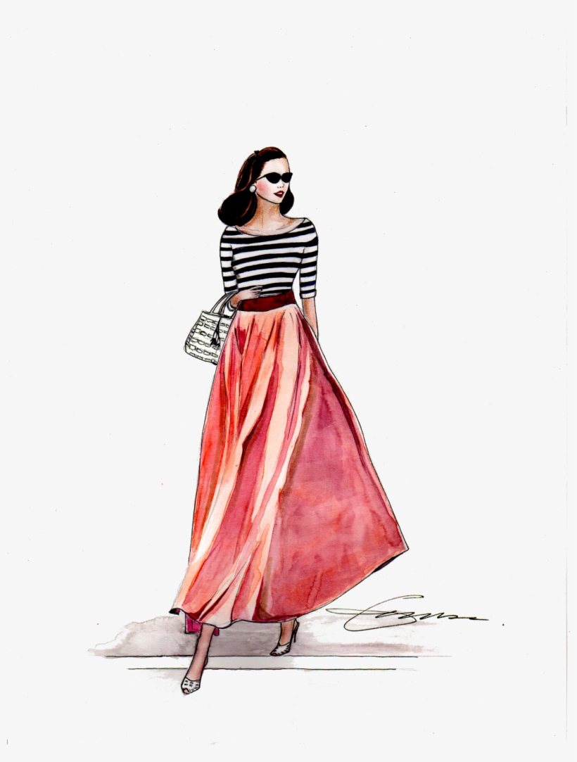 Fashion Illustration-sample - A-line, transparent png download