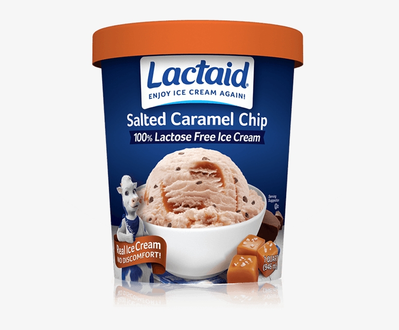 Lactaid® Salted Caramel Chip Ice Cream - Lactaid Ice Cream, transparent png download