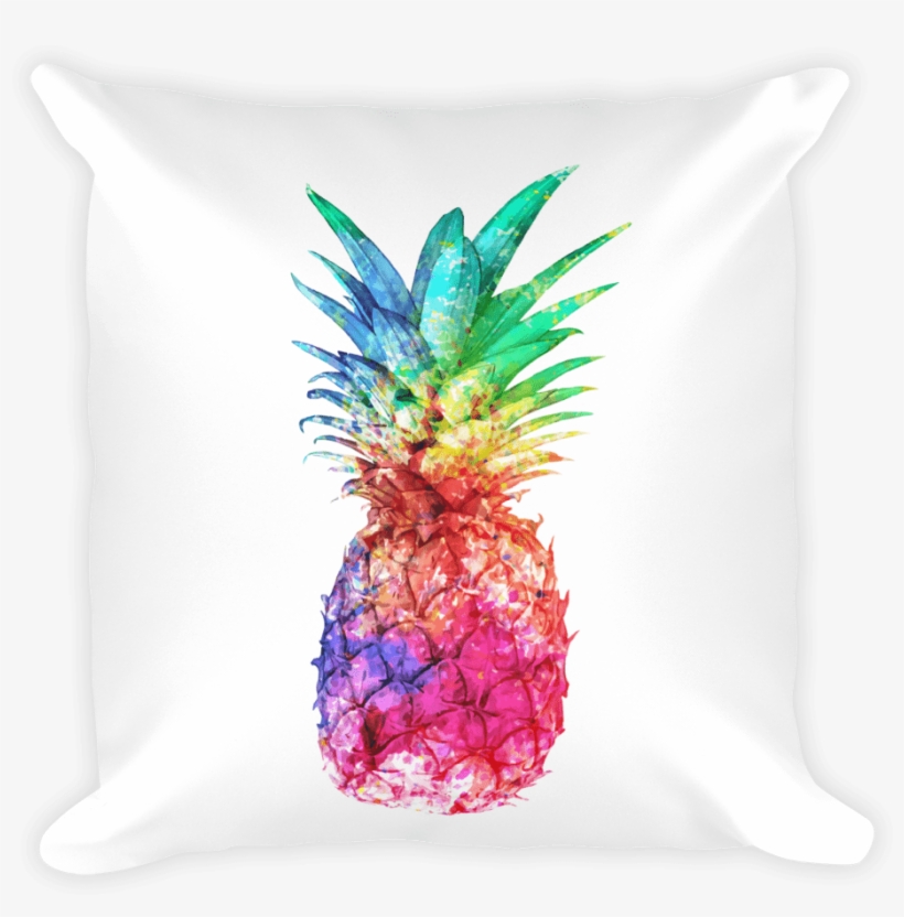 Watercolor Pineapple Pillow - Pillow, transparent png download