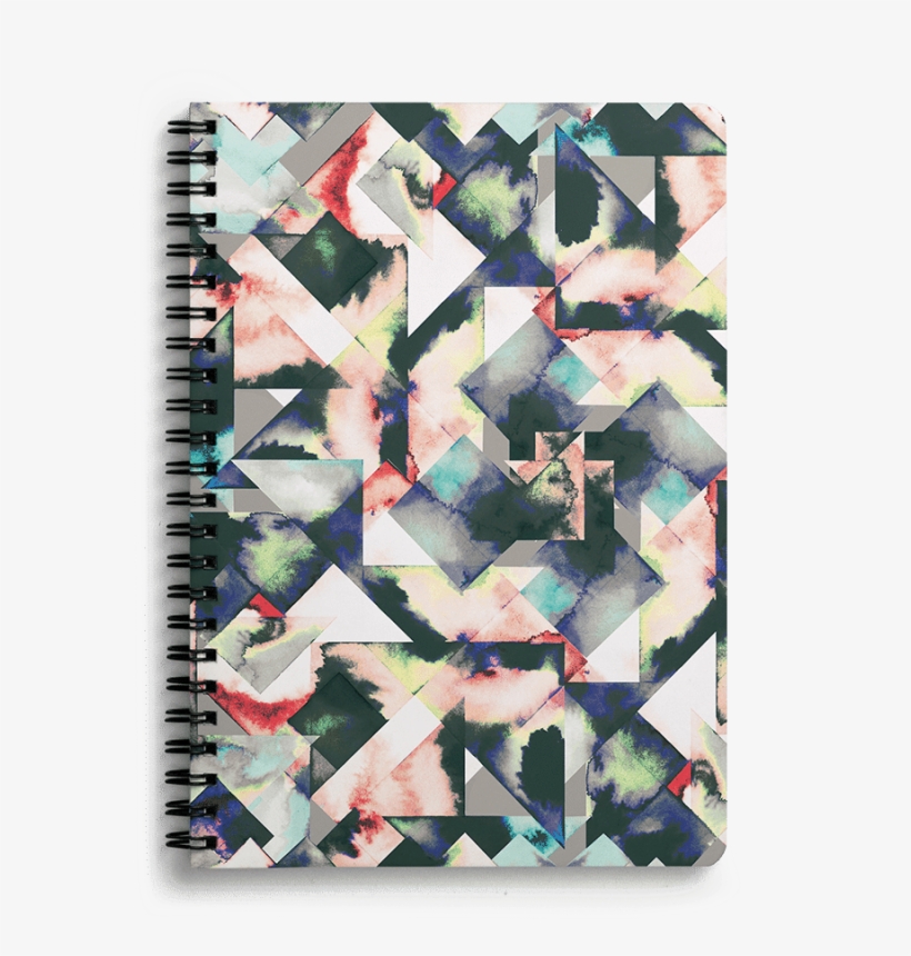 Dailyobjects Watercolor Marble Tiles A5 Notebook Plain - Tile Art, transparent png download