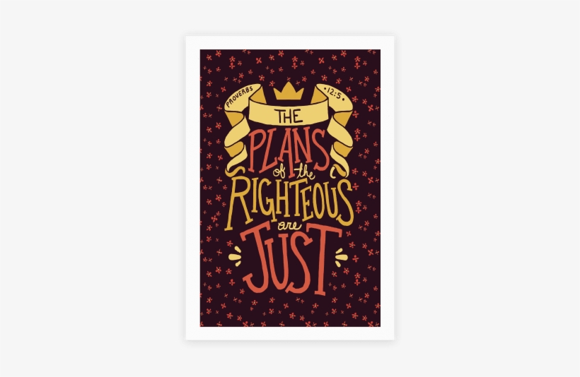 The Plans Of The Righteous Are Just Poster - Greeting Card, transparent png download