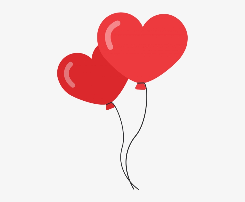 Heart Shaped Balloons Png Image - Heart Shaped Balloon Png, transparent png download