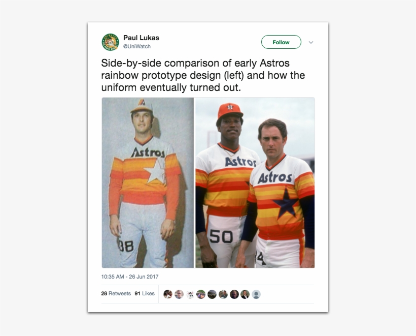 Astros Rainbow Uniforms Before And After - Autographed Jr Richard Picture - 8x10 Tristar Authentic, transparent png download