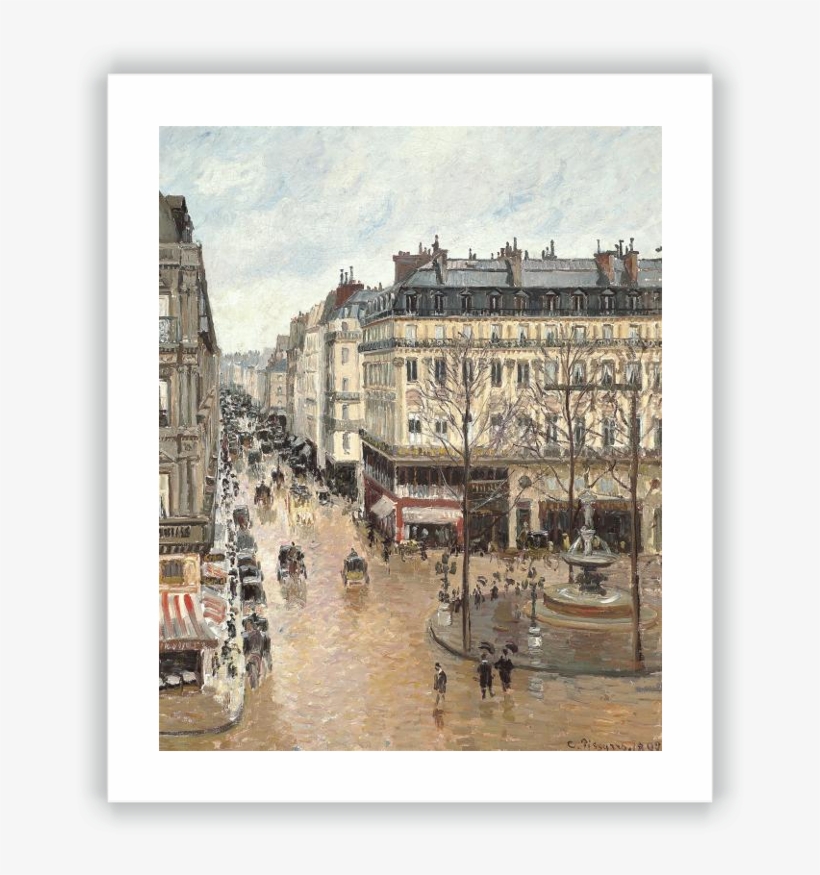 Rue Saint-honoré In The Afternoon - Camille Pissarro Rue St Honore, transparent png download