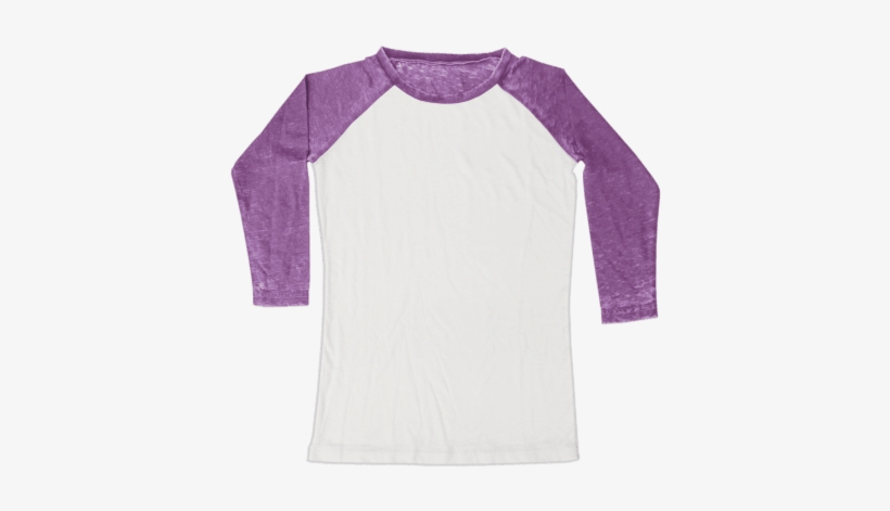 Burnout White/purple Baseball Shirt - Baseball, transparent png download