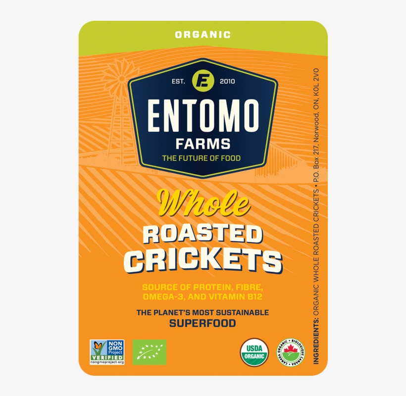 Entomo Farms, The Future Of Foods, Sustainable, Food, - 【昆虫食】【カナダ産】ロースト状のコオロギ クリケットロースト 56g(eu 米国 カナダのオーガニック認証), transparent png download