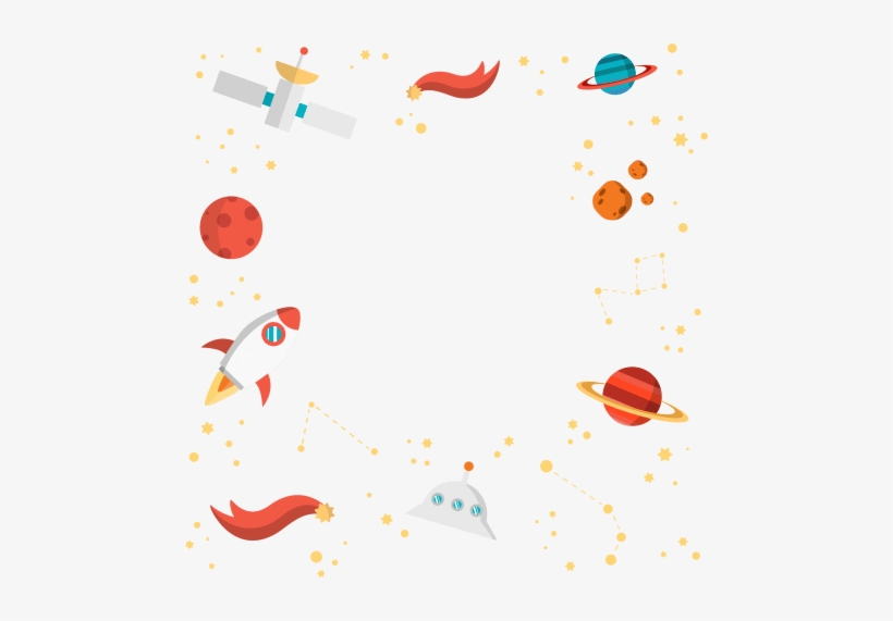 Free Png Cosmic Planet Decorative Border Png Images - Planet Border Png, transparent png download