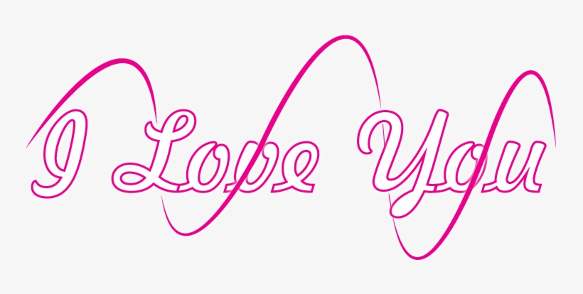 I Love You Png Free Download - Love You Png Text, transparent png download