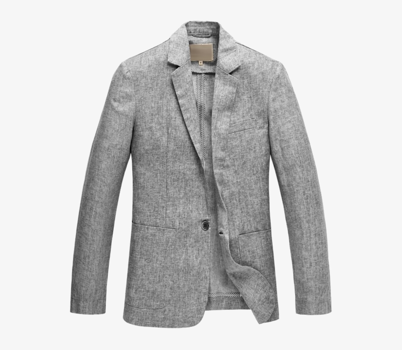 Blazer For Men Free Png Image - Sky Grey Linen Blazer, transparent png download