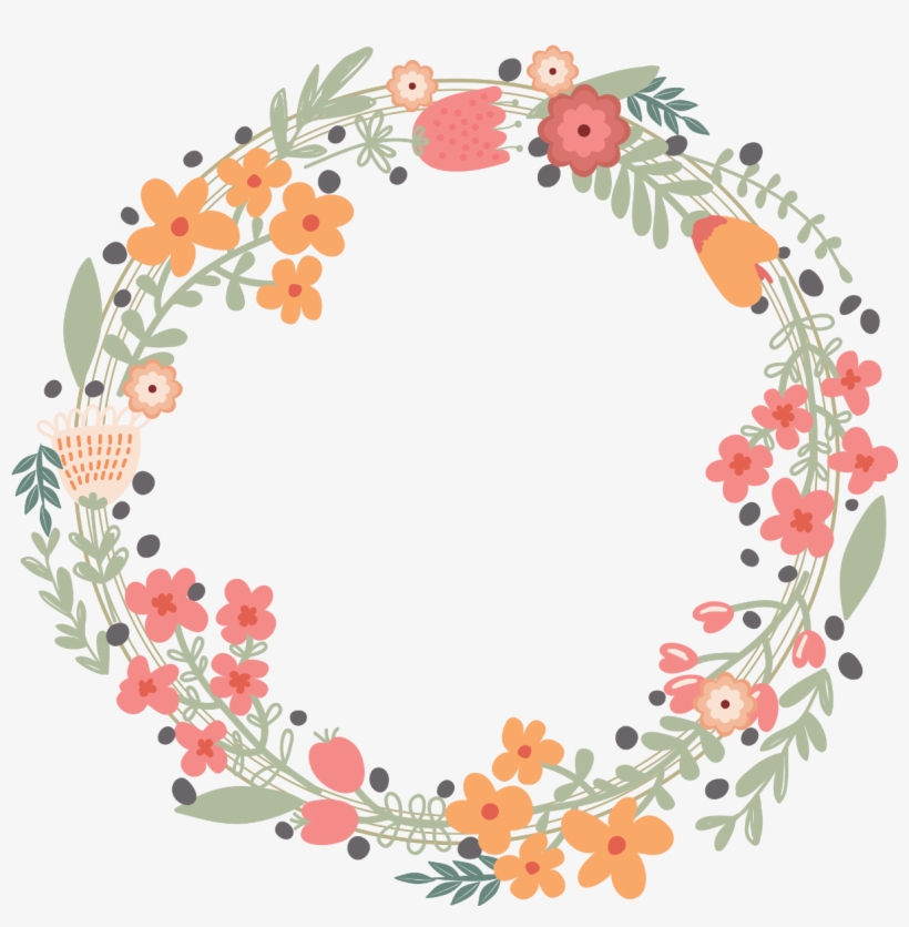Flower Wreath - Flower Coloring Book Adult: The Beautiful, transparent png download