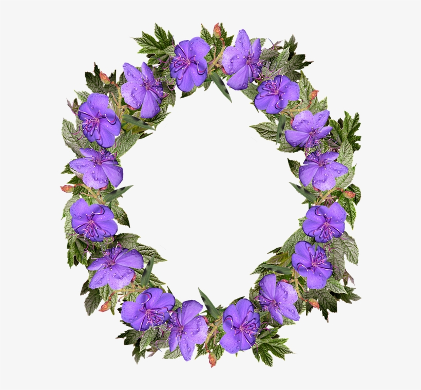 Wreath, Flowers, Frame, Decoration, Nature - Wreath, transparent png download