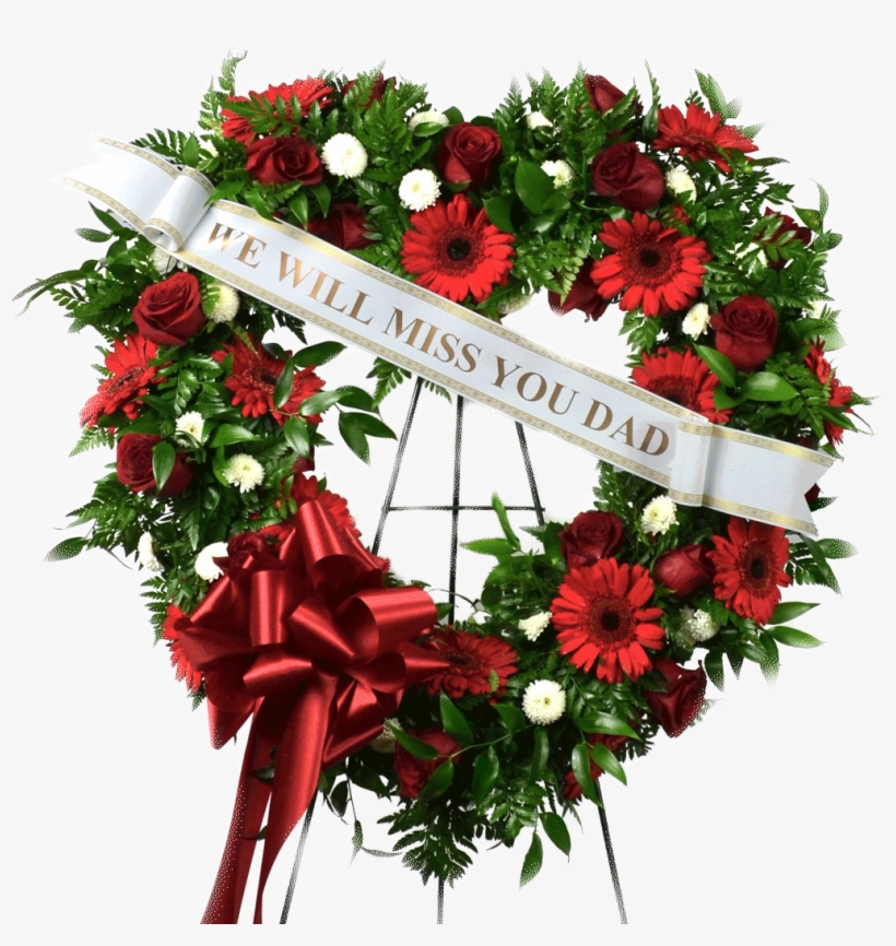 Funeral Sprays Heart Shaped, transparent png download