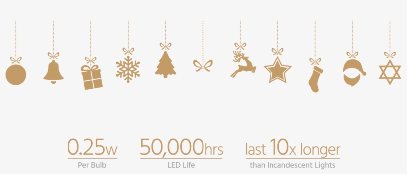 String Of Lights Png Download - Christmas Hanging Graphic Png, transparent png download