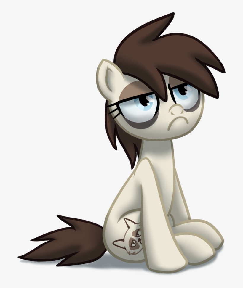 Kaermter, Grumpy Cat, Grumpy Pony, Ponified, Safe, - Grumpy Pony, transparent png download