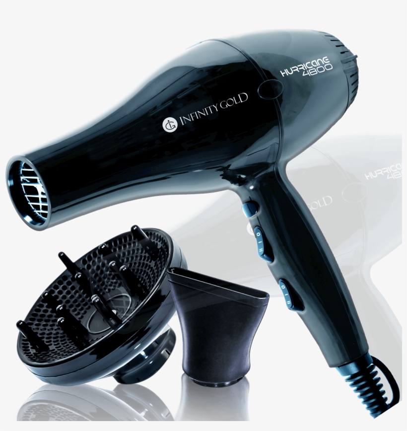 Blow Dryer Ceramic Tourmaline With 1 Concentrator & - Infinity Gold Blow Dryer, transparent png download