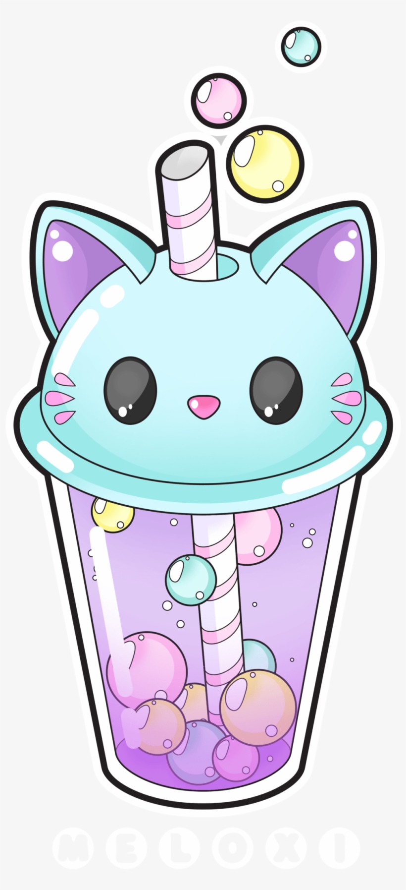 Cute Cat Bubble Tea, transparent png download