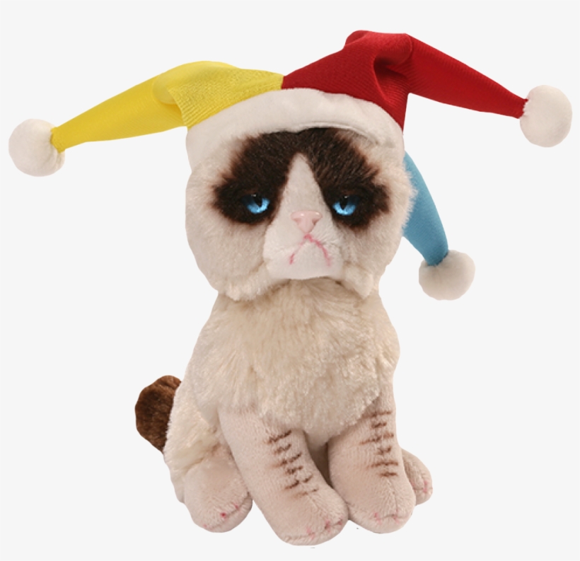 Grumpy - Grumpy Cat Jester Plush Stuffed Animal Toy, transparent png download