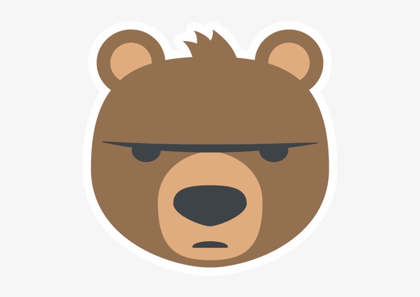 Bear Face Sticker - Gloucester Road Tube Station, transparent png download