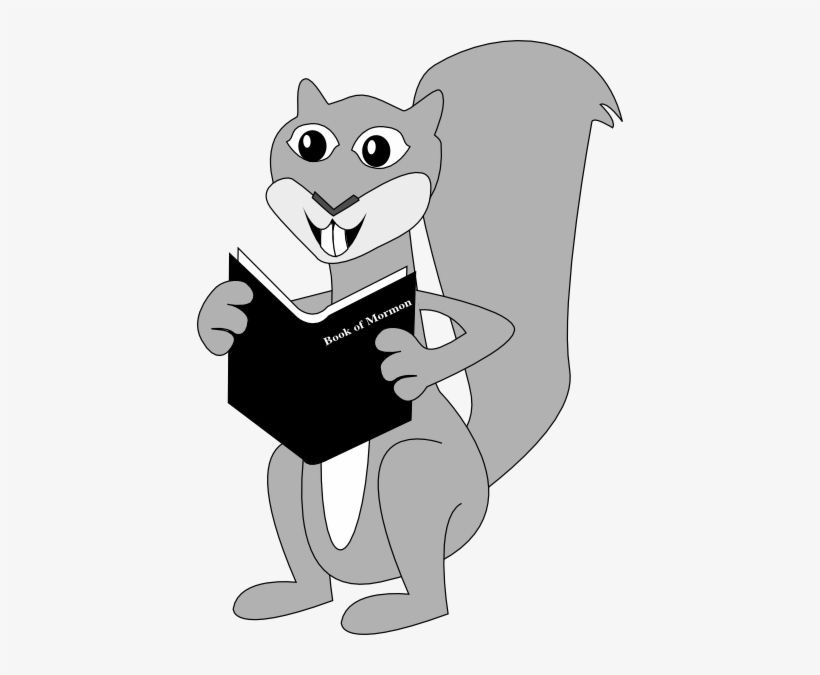 Clipart Of A 3d Squirrel Reading A Book - Squirrel With A Book Clipart, transparent png download