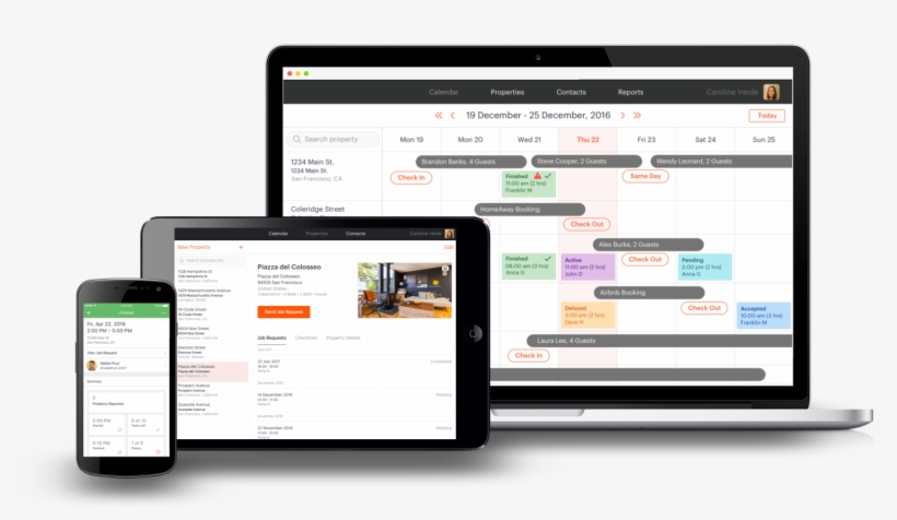 Airbnb Management Software On Desktop, Tablet, And - Properly, Inc., transparent png download