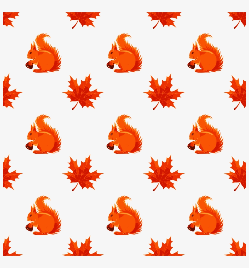 Squirrel Pattern Clipart Squirrel Clip Art - Illustration, transparent png download