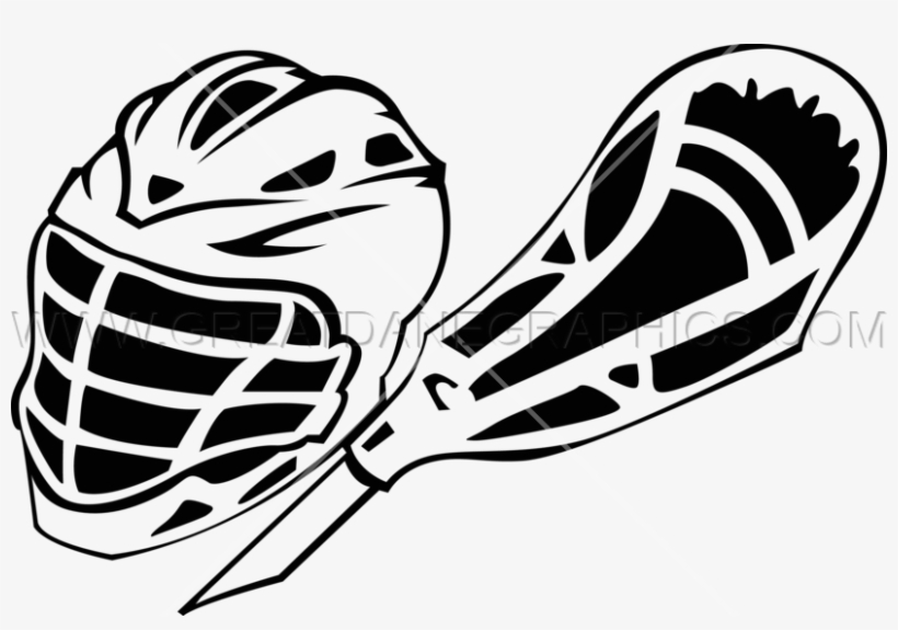 Lacrosse Helmet & Stick - Field Lacrosse, transparent png download