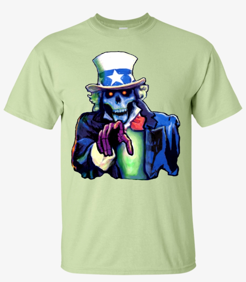 Uncle Sam Skeleton T Shirt, transparent png download