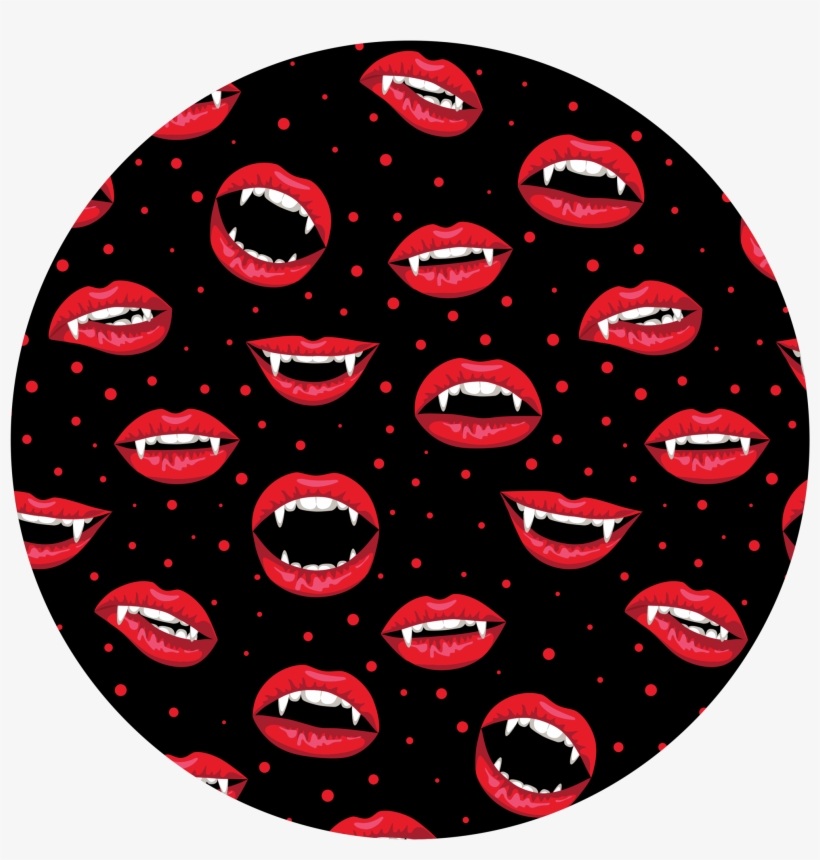 Original Nuckees Phone Grips - Vampire Lips Pattern, transparent png download