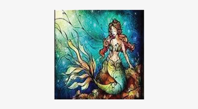 Mermaid - Stained Glass Mermaid, transparent png download