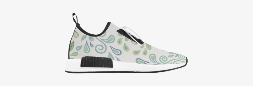 Blue And Green Watercolor Design Women's Draco Running - Sneakers, transparent png download