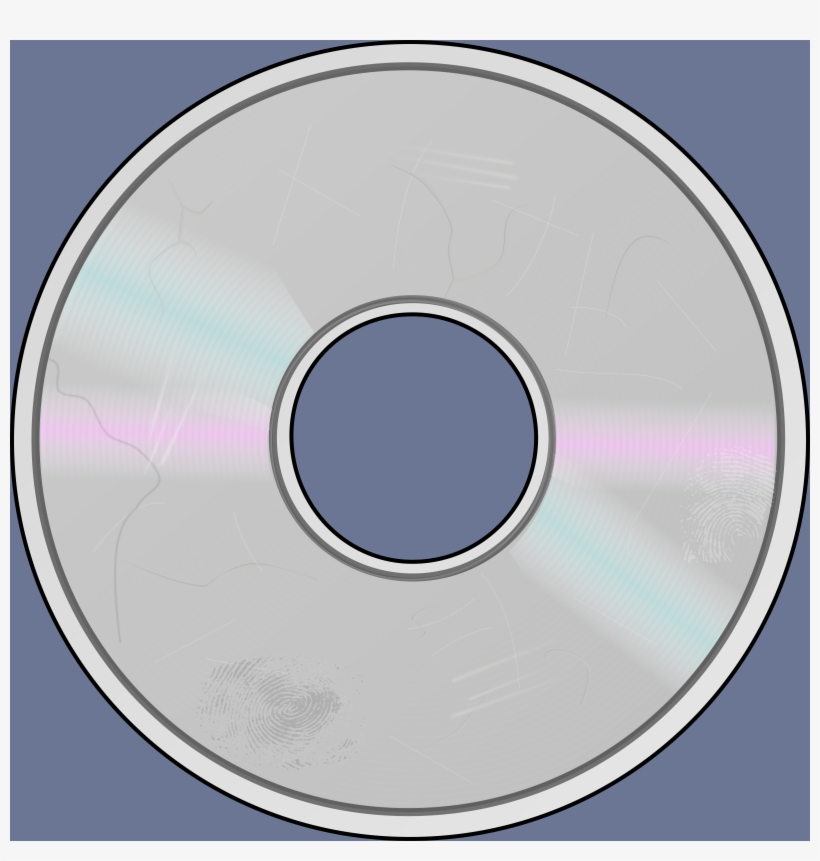 This Free Icons Png Design Of Damaged Compact Disc, transparent png download