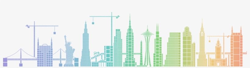 Multicoloured London Skyline - London, transparent png download