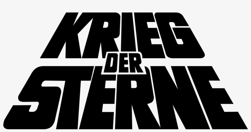 Krieg Der Sterne German Logo - Black And White Starwars, transparent png download