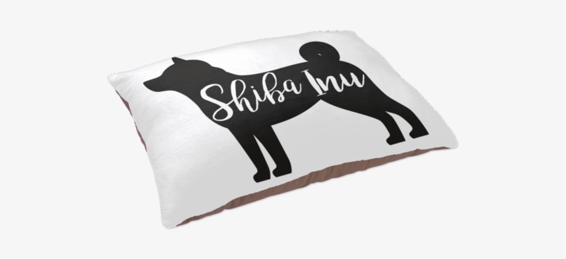 Shiba Inu Silhouette Pet Bed - Cushion, transparent png download
