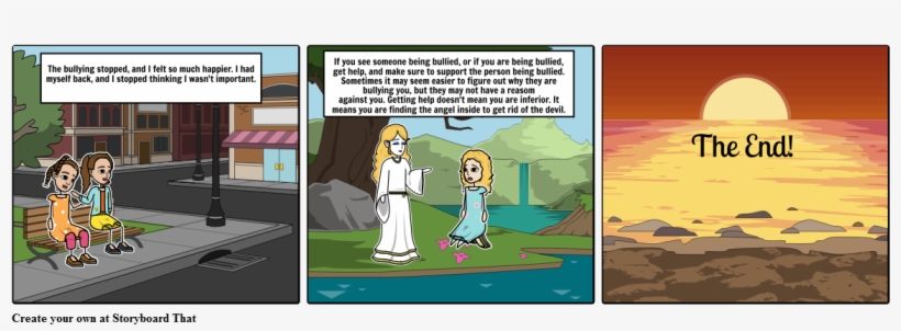 The Angel And The Devil - Cartoon, transparent png download