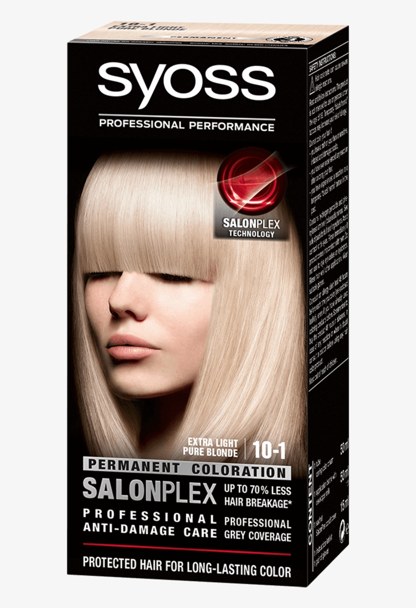 Syoss Com Color Salonplex 10 1 Extra Light Pure Blonde - Syoss Brown Hair Color, transparent png download