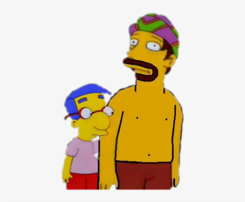Milhouse And Kenneth Pottinger As Mailman Friends - Cartoon, transparent png download