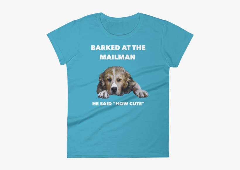 Light Blue T-shirt For Women With Saint Bernard Puppy - Cocker Spaniel, transparent png download