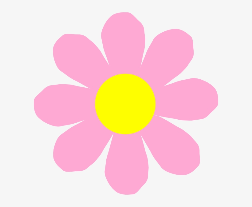 Pink Flower Purple Clip Art At Clker - Flower Clipart, transparent png download