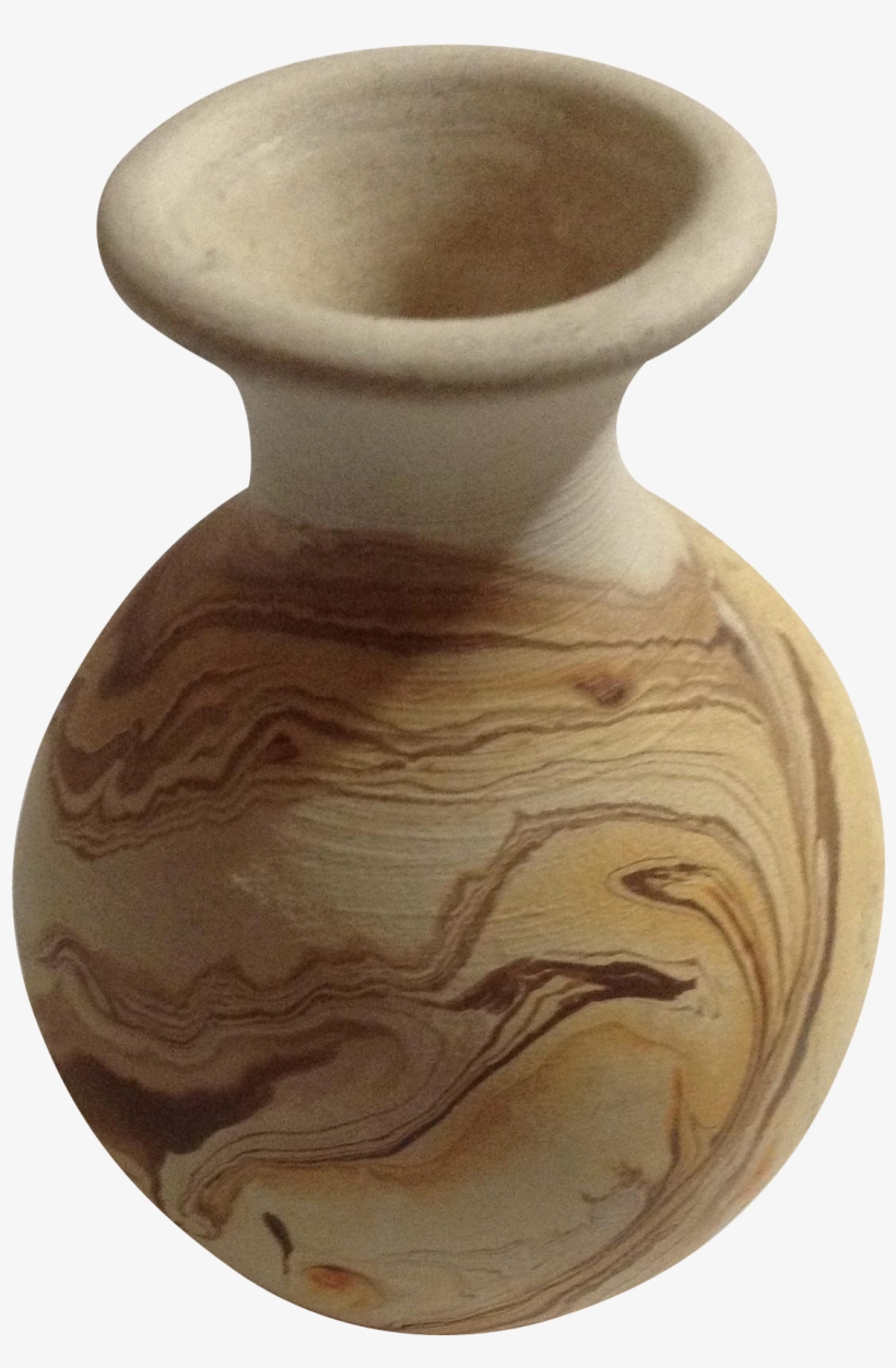 Vintage Nemadji Brown Swirl Bud Vase Pottery 4” Made - Earthenware, transparent png download