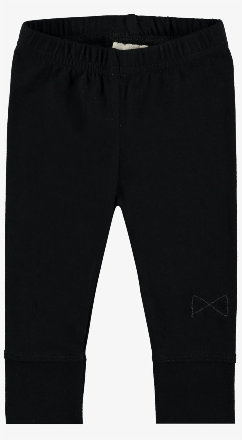 Black Jersey Pants By Mini Sibling - Leggings, transparent png download