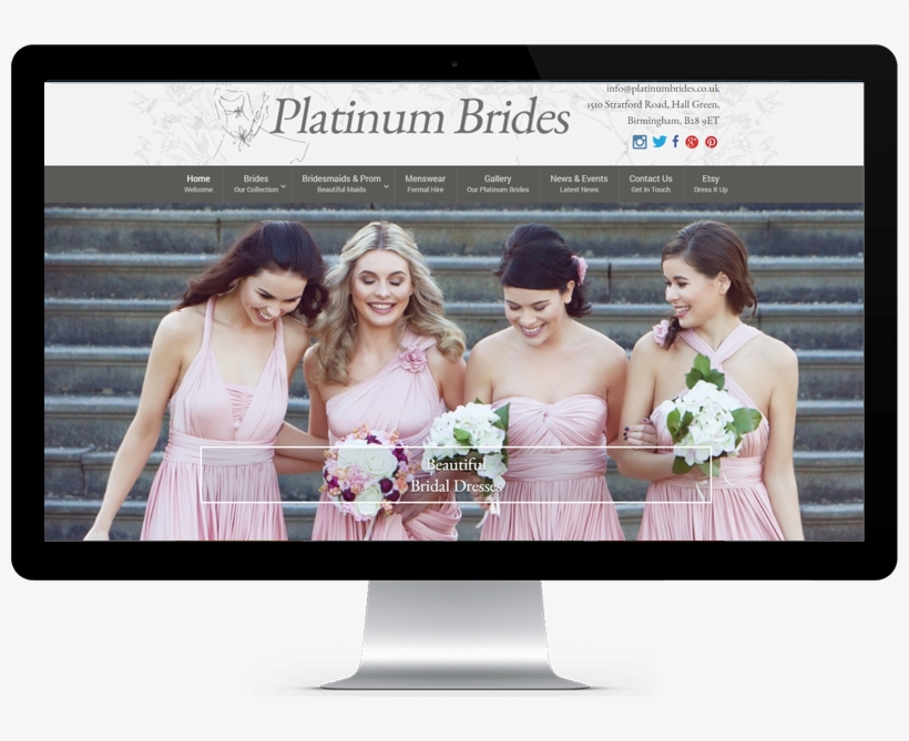 An Ornate, Vibrant Website For A Wedding Dress Shop, transparent png download
