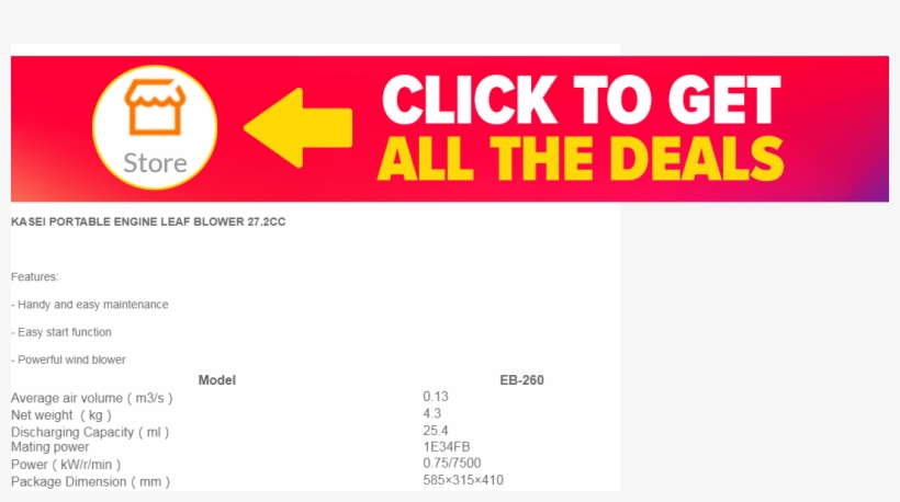 Kasei Eb260 Portable Hand Engine Leaf Blower - Tp-link Archer Mr200, transparent png download