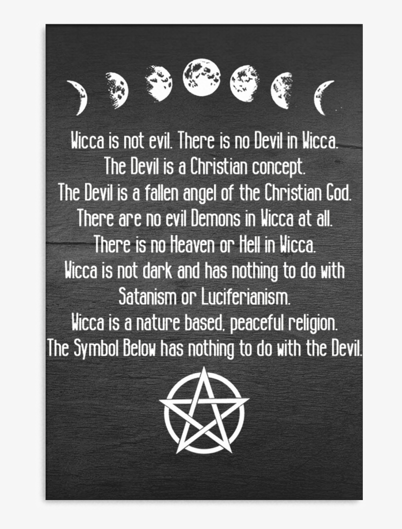 Wicca Canvas Wrap - Pentagram Occult Symbol Gothic Witchcraft Unisex Mens, transparent png download