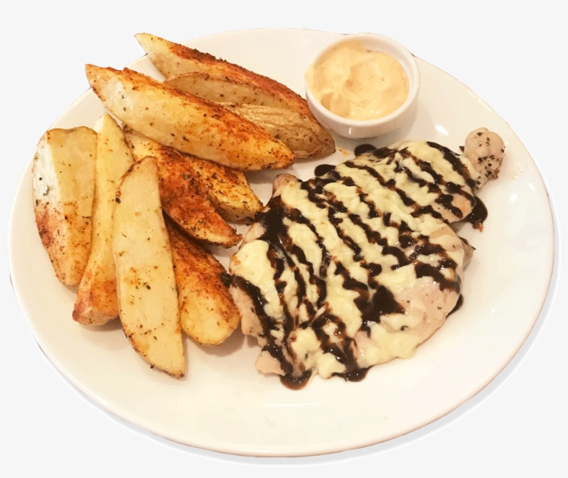 Lunch Chicken Steak And Mexican Potatoes - French Fries, transparent png download