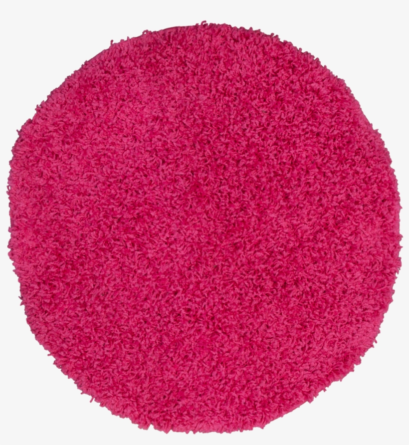 Shaggy High-pile Rug Round Ø 67 One Colour Pink Top - Pinke Teppich Png, transparent png download