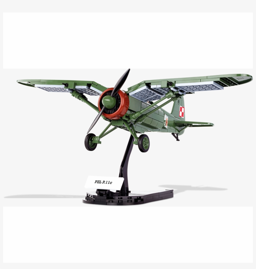 Cobi Minifig World War Ii Polish Fighter Plane Pzl - Cobi 5516 Pzl P-11 C Plane Building Block Kit, transparent png download